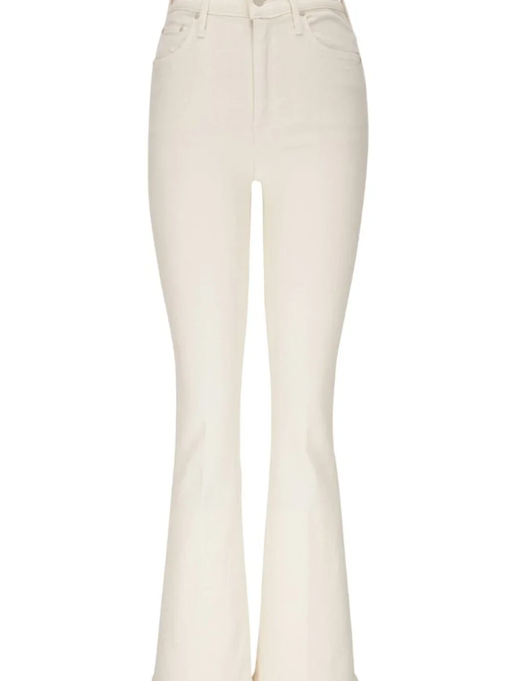 NWOT MOTHER High Waisted Weekender Skimp Off-White Flare Jeans Size 26